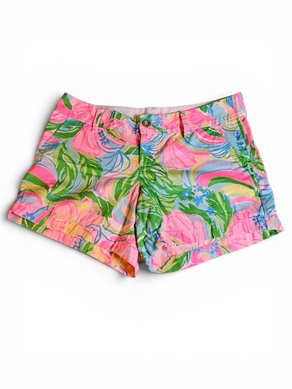Lilly Pulitzer Pink & Green Floral "Callahan" Shorts